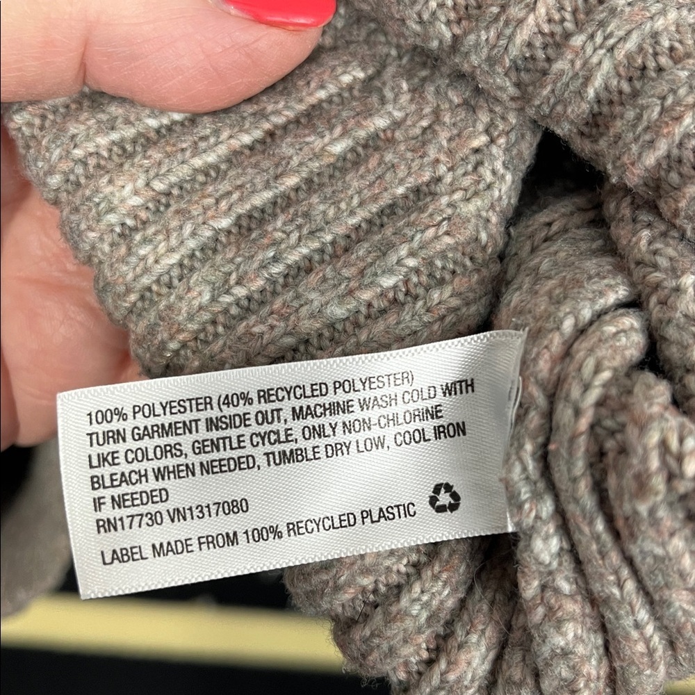 Universal Thread Womens Sweater Dress S Brown Gray Heather Mock T Cable Knit EUC - Picture 9 of 13
